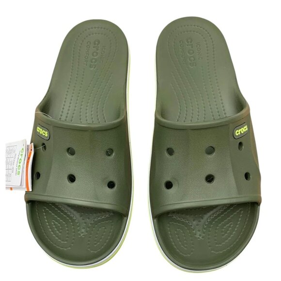Crocs Bayaband Men\'s Slide Sandals Size 10-11 Army Green‎ Water Friendly main image 3